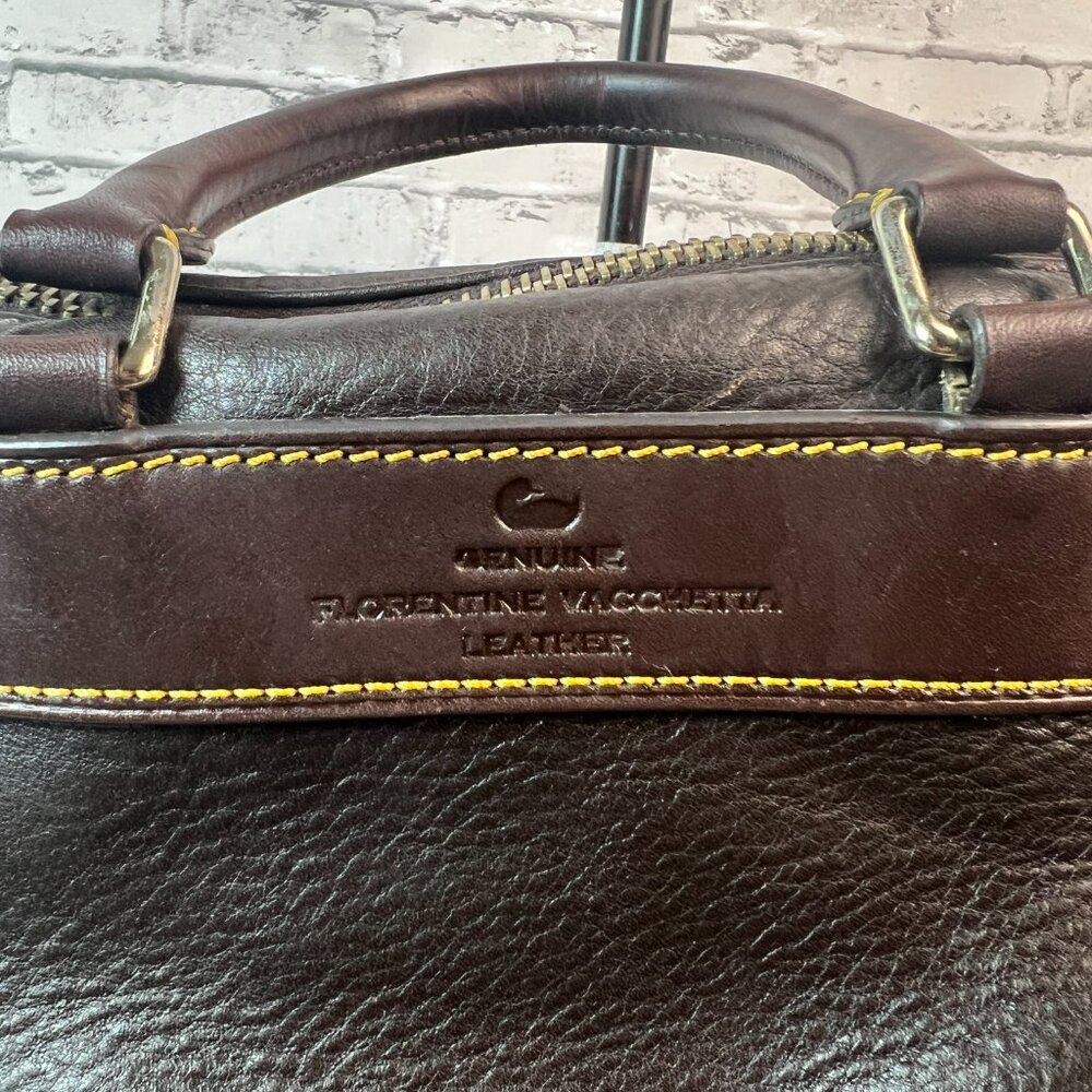 Dooney & Bourke Florentine Vachetta leather satchel bag in brown - Picture 3 of 6